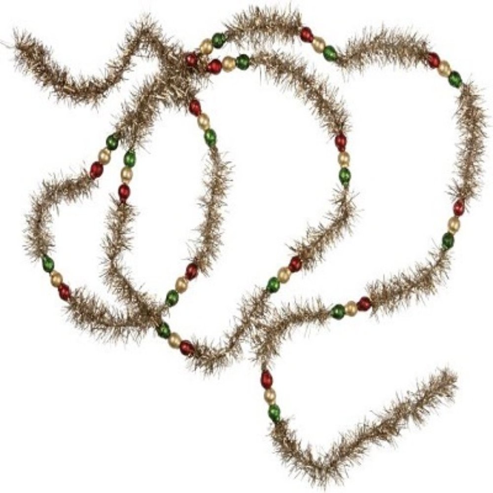 Primitives by Kathy Christmas Tinsel & Bead Garland